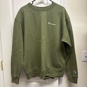 Champion Men's Olive Crewneck Sweater